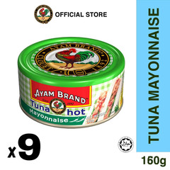 x9 Ayam Brand Deli Tuna Mayonnaise Hot Spicy 160g HALAL Ready to Eat Canned Tuna
