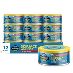 Skipjack Wild Tuna, No Salt Added, Canned Tuna, Sustainably Wild-Caught, Pole…