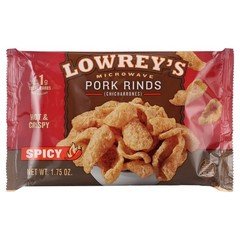 Hot and Spicy Pork Rinds Snacks, Crunchy Keto Friendly, 1.75 Ounce Bag, Pack of