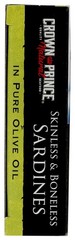 Ready-to-Eat Crown Prince Skinless Sardines in Olive Oil – 3.75 oz Gourmet Snack