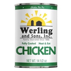 6 Cans – Werling & Sons Canned Chicken Fully Cooked Ready to Eat 14.5 Oz Food
