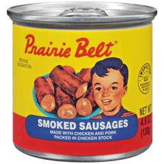 6 Cans Prairie Belt Smoked Sausages Chicken & Pork Vienna (4.6 oz each can)