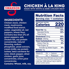 Swanson Canned Chicken a La King with White and Dark Chicken Meat, 10.5 OZ Can (