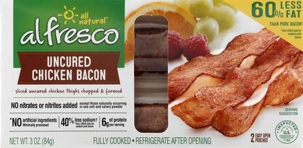 Fully Cooked Uncured Chicken Bacon 3 Oz