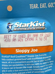 Lot of 6 StarKist Beef Creations Sloppy Joe Package 2.6oz Best Buy 3/19/2027 NIP