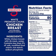 Swanson White Chunk Chicken Breast Cans – 2 Pack 12.5oz – Gluten Free