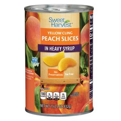 Sweet Harvest Peach Slices in Heavy Syrup, 15.25 oz – Pack of 3