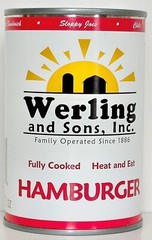 6 Cans- Werling Canned Meat Variety Pack 14.5 Oz Cooked Beef, Chicken, Hamburger