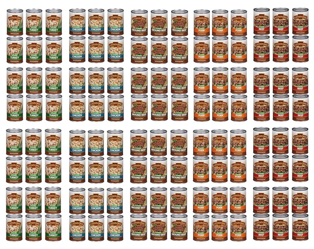 (Pack of 120 Cans 14oz) Keystone Meats | Beef | Pork | G Beef | Turkey | Chicken