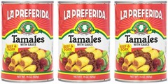 La Preferida Beef & Pork Canned Tamales with Sauce, 15 15 Ounce (Pack of 12)