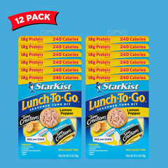 Lunch-To-Go Tuna Creations, Lemon Pepper Tuna Salad Kit – 4.2 Oz Kit, 12 Pack