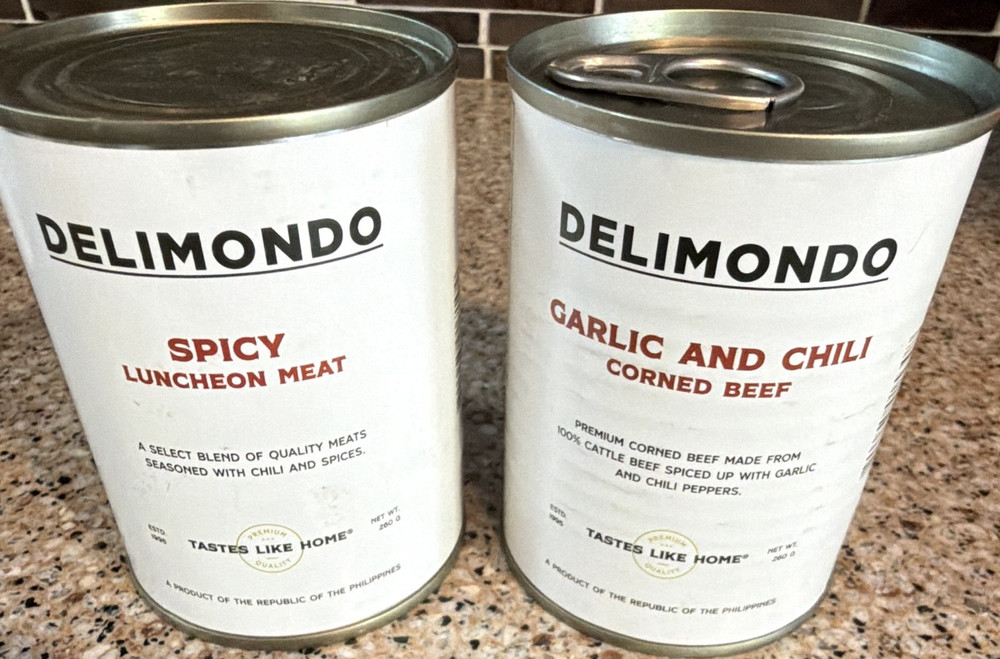 Delimondo Spicy Luncheon Meat & Garlic Chili Corned Beef, 260g Filipino