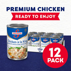 Swanson Canned Chicken a la King 10.5 oz – 12 Cans Bulk Pack for Meal Prep