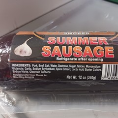 Smoked Garlic Amish Country Summer Sausage (12 oz)