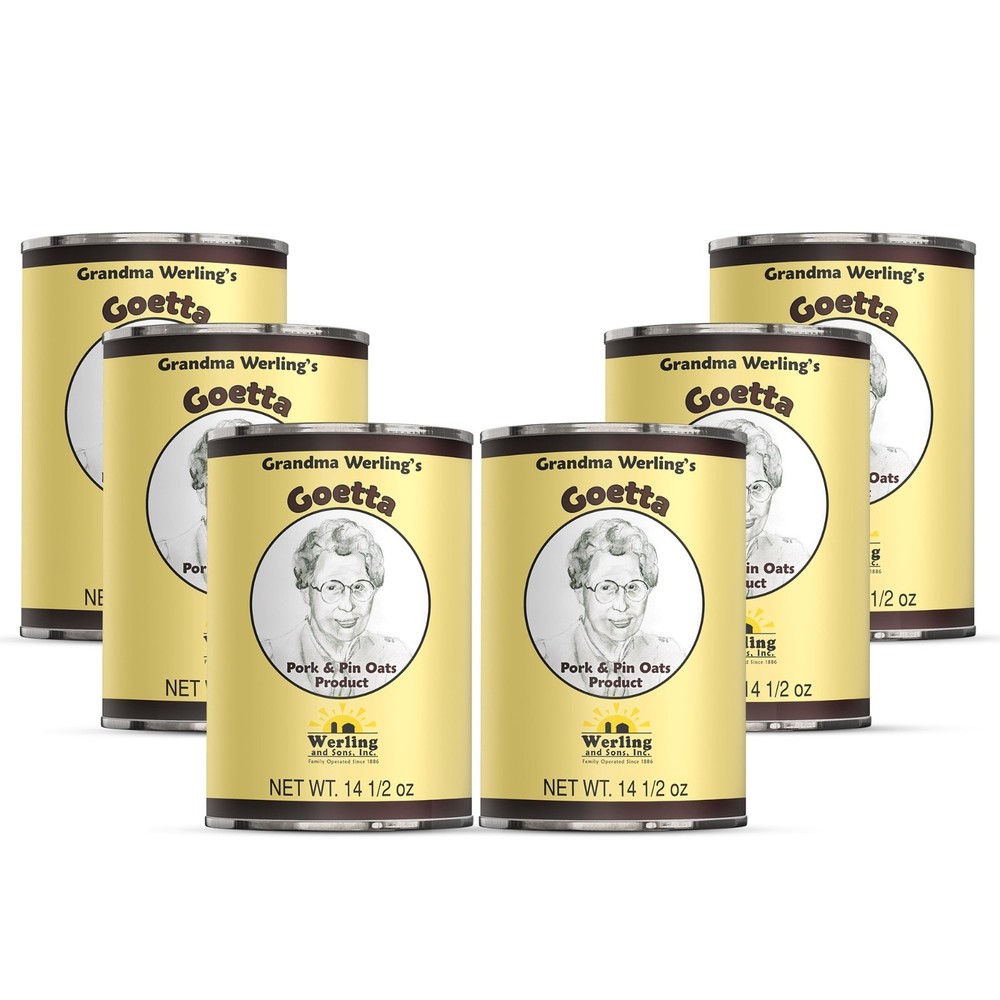 Traditional German-Style Goetta Canned Meat – Fully Cooked Pork & Oats, 14.5 Oz,