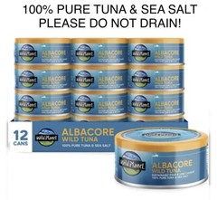 24 Wild Planet ALBACORE WILD TUNA & Sea Salt Only! NO FILLERS Pole & Line Caught