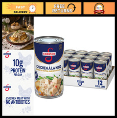 Canned Chicken a la King, White & Dark Meat, 10.5 OZ Can – 12 Pack, Ready to Eat
