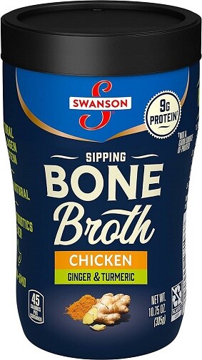 Swanson Sipping Bone Broth Chicken Ginger & Turmeric