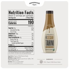 Organic Ethiopian Sesame Tahini – Creamy, Squeezable Tahini Paste 12.3 Oz