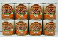 (8 Cans) Keystone Pork **ALL NATURAL – NO PRESERVATIVES – FULLY COOKED** 28oz