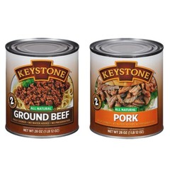 (Pack of 1 Each) Keystone Ground Beef & Pork 28 Oz All Natural, Fully Cooked