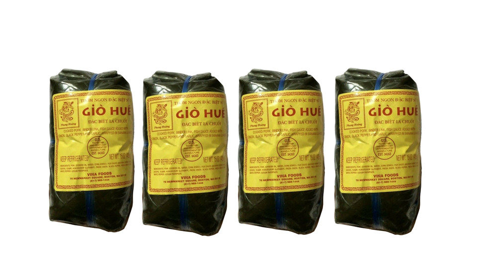 Cooked Pork Roll with Black Peppers / Gio Hue 15 oz x 4 packs សាច់ប៉ាតេ