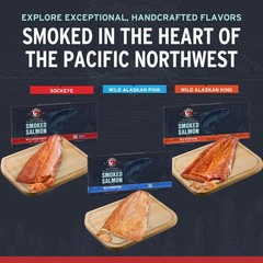 SeaBear – Wild Alaskan Smoked Sockeye Salmon – 1 lb