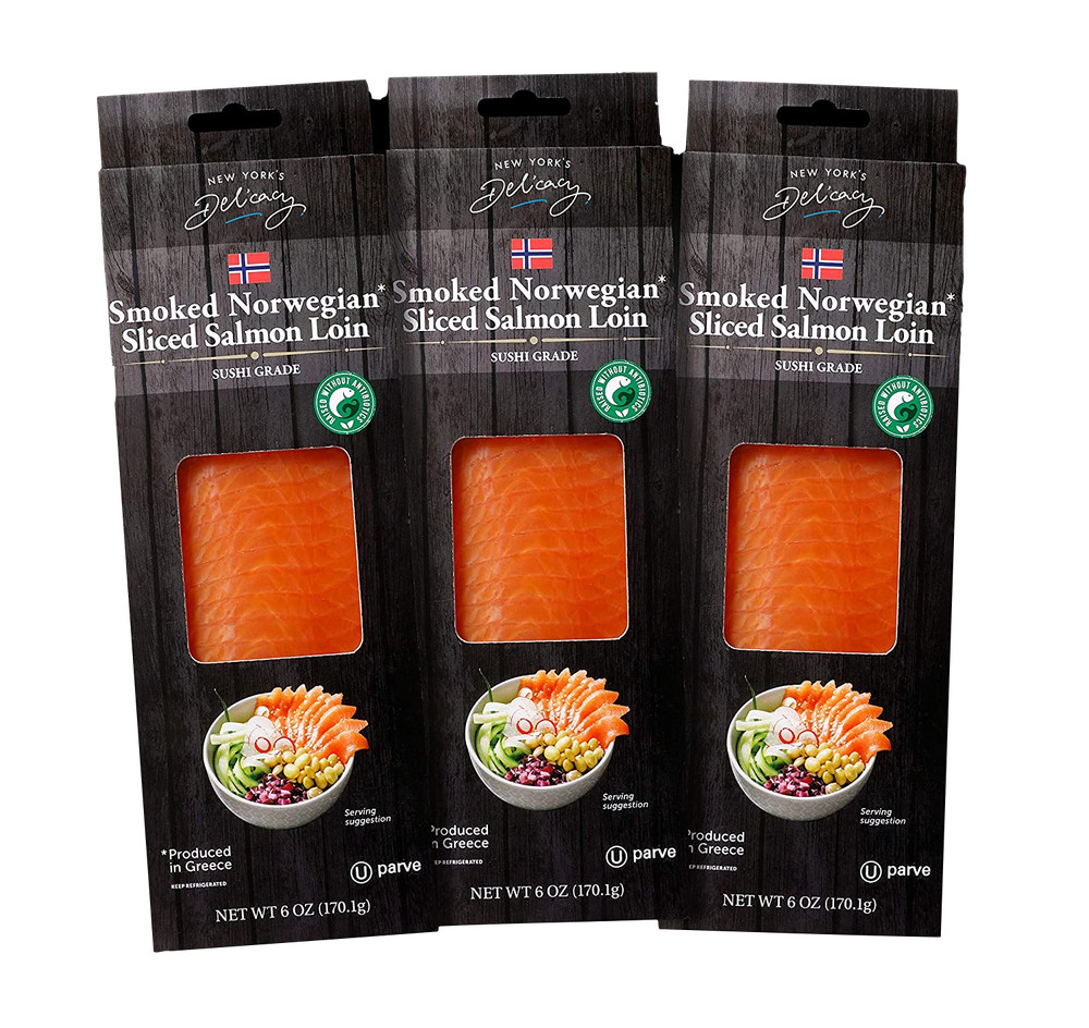 Smoked Norwegian Hand Sliced Salmon-Center Cut Loin-Fully Trimmed, Vacuum Packed