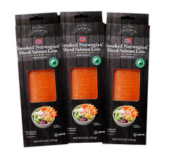 Smoked Norwegian Hand Sliced Salmon-Center Cut Loin-Fully Trimmed, Vacuum Packed