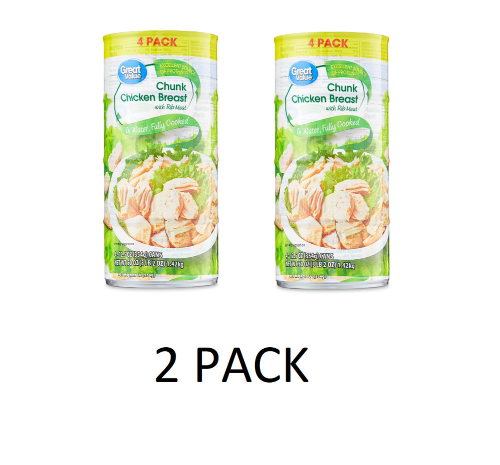 2 PACK Chunk Chicken Breast, 12.5 Ounce Can (4 Pack)