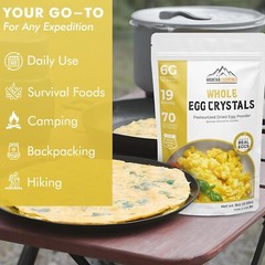 MOUNTAIN ESSENTIALS Whole Egg Crystals Pasteurized Dried Egg Powder Pouch 8 Oz