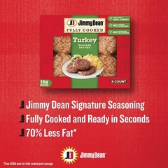 Jimmy Dean, Fully Cooked Turkey Sausage Links, 12 count
