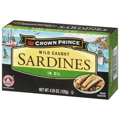 Sustainably Wild-Caught Sardines in Soybean Oil, 12-Pack, 4.25 Oz Cans