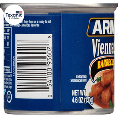 Star Vienna Sausage, BBQ Flavored, Ready to Eat Canned Sausage, 7G Protein per S