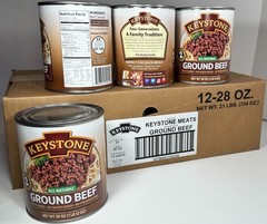 Keystone Meats All Natural Heat and Serve Ground Beef 28 oz – Fully Cooked Ca…
