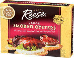 Reese Petite Smoked Oysters, 3.7-Ounces (Pack of 10)