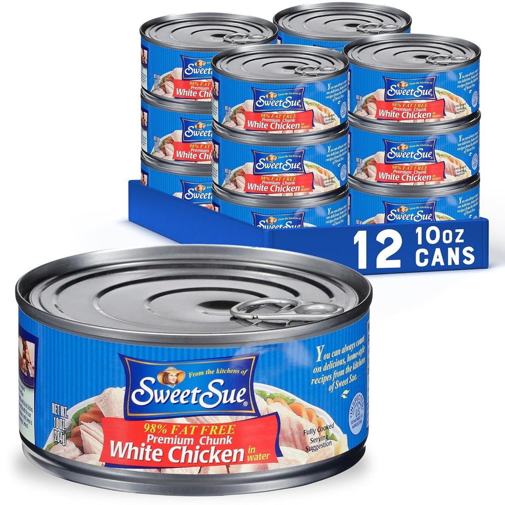 Sweet Sue Canned Chicken Breast Rib Meat in Water 11g Protein