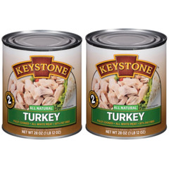 2 Cans – Keystone Meats All Natural Turkey Fully Cooked 28 oz No Preservatives✅