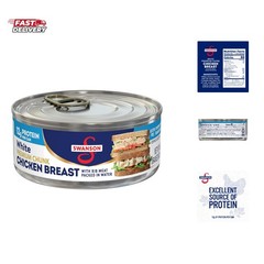 Swanson White Chunk Canned Chicken Breast in Water, Fully Cooked Chicken, 4….