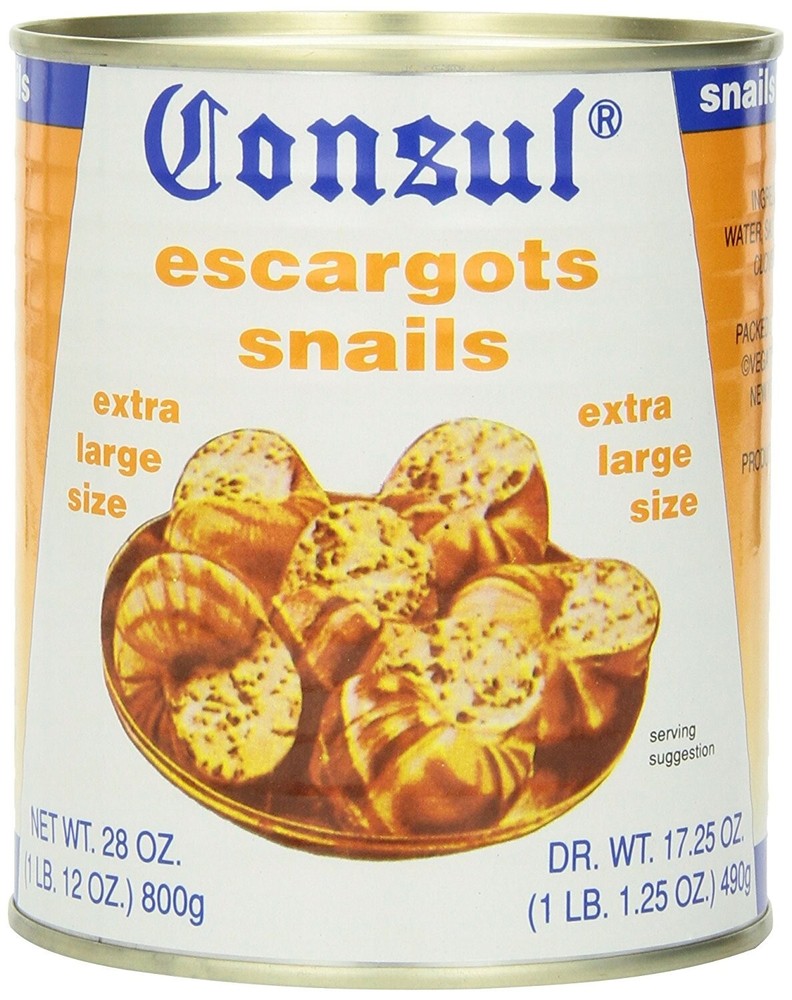 Consul Extra Large Escargot Snails, 72 Ct 28 Oz Can