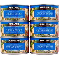 6 cans – Kirkland Premium Chunk Chicken Breast 12.5oz Packed in Water
