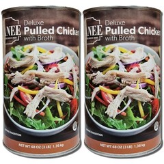 Vanee Vanee Deluxe Pulled Chicken with Broth Value Pack | 48 Ounce Can | Pack of