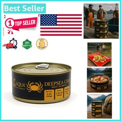Convenient 6 oz Canned Deepsea Crab Meat – High Protein Gourmet Delight