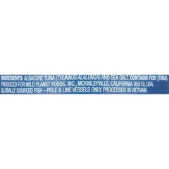 (3 pack) WILD PLANET – Wild Albacore Tuna 5OZ, Shelf-Stable