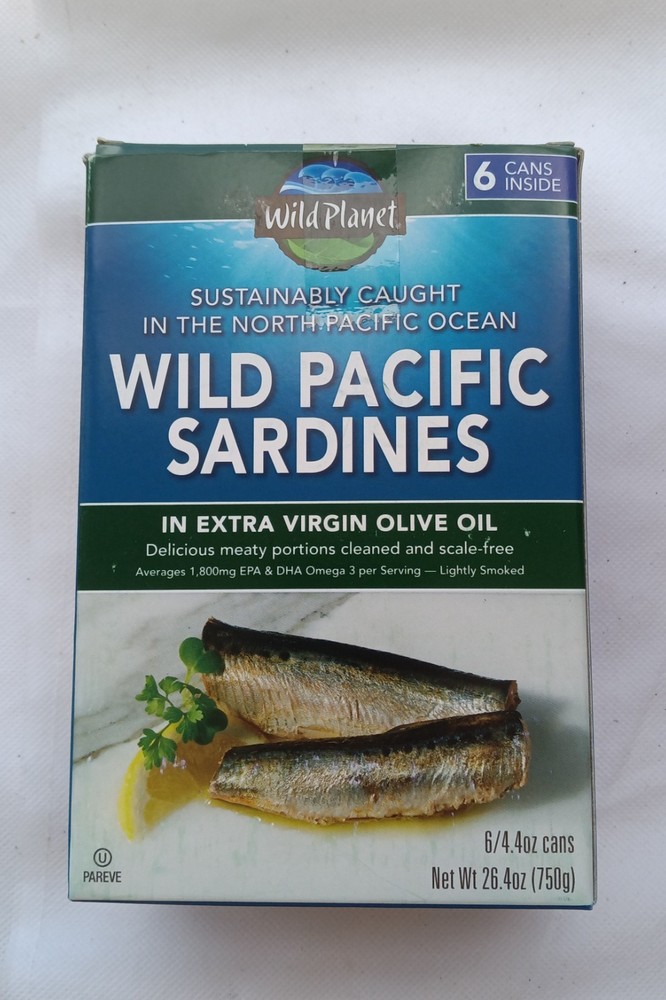 Wild Planet Wild Pacific Sardines in Extra Virgin Olive Oil 4.375oz (Pack of 24)