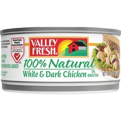 (12 pack) 100% Natural* White and Dark Chicken in Water,Shelf Stable Canned meat
