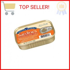 Ocean Prince Sardines in Louisiana Hot Sauce, 3.75 Ounce Cans (Pack of 12)