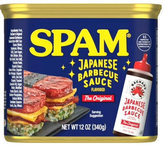Spam Bachan’s Japanese BBQ Sauce Luncheon Meat 12 oz ( Pack of 4 )~11/2028