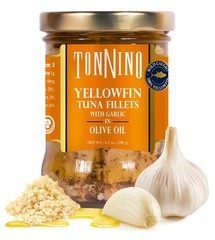 Tonnino Gourmet Tuna Fillets in Spring Water, 6.7 oz Glass Jar