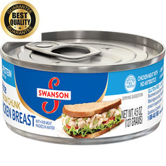 Swanson Premium White Chunk Chicken Breast, 4.5 Oz. Can (Pack of 24)